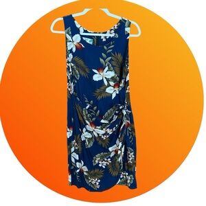 Two Palms Hawaiian Floral Sarong Dress L Summer Vacation Resort Beach Ready